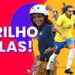 As atletas Olímpicas Rayssa Leal, Marta e Rebeca Andrade